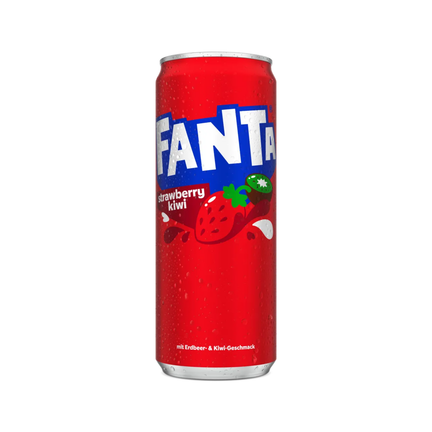 Fanta Strawberry Kiwi – Erfrischungsgetränk mit Erdbeer- und Kiwi-Geschmack (330ml Dose) inkl. Pfand