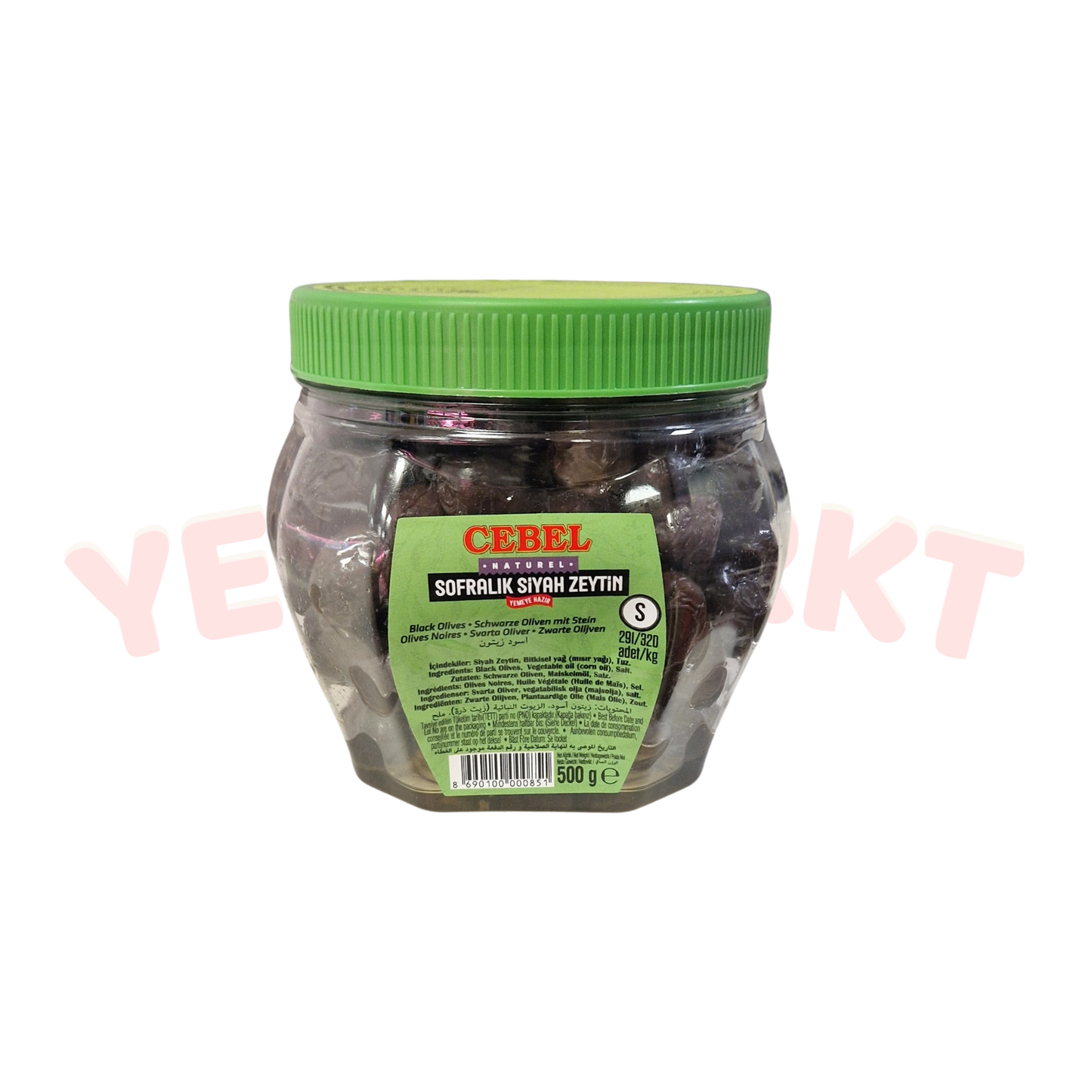 S Kaliber 291-320 Schwarze Oliven 500 g