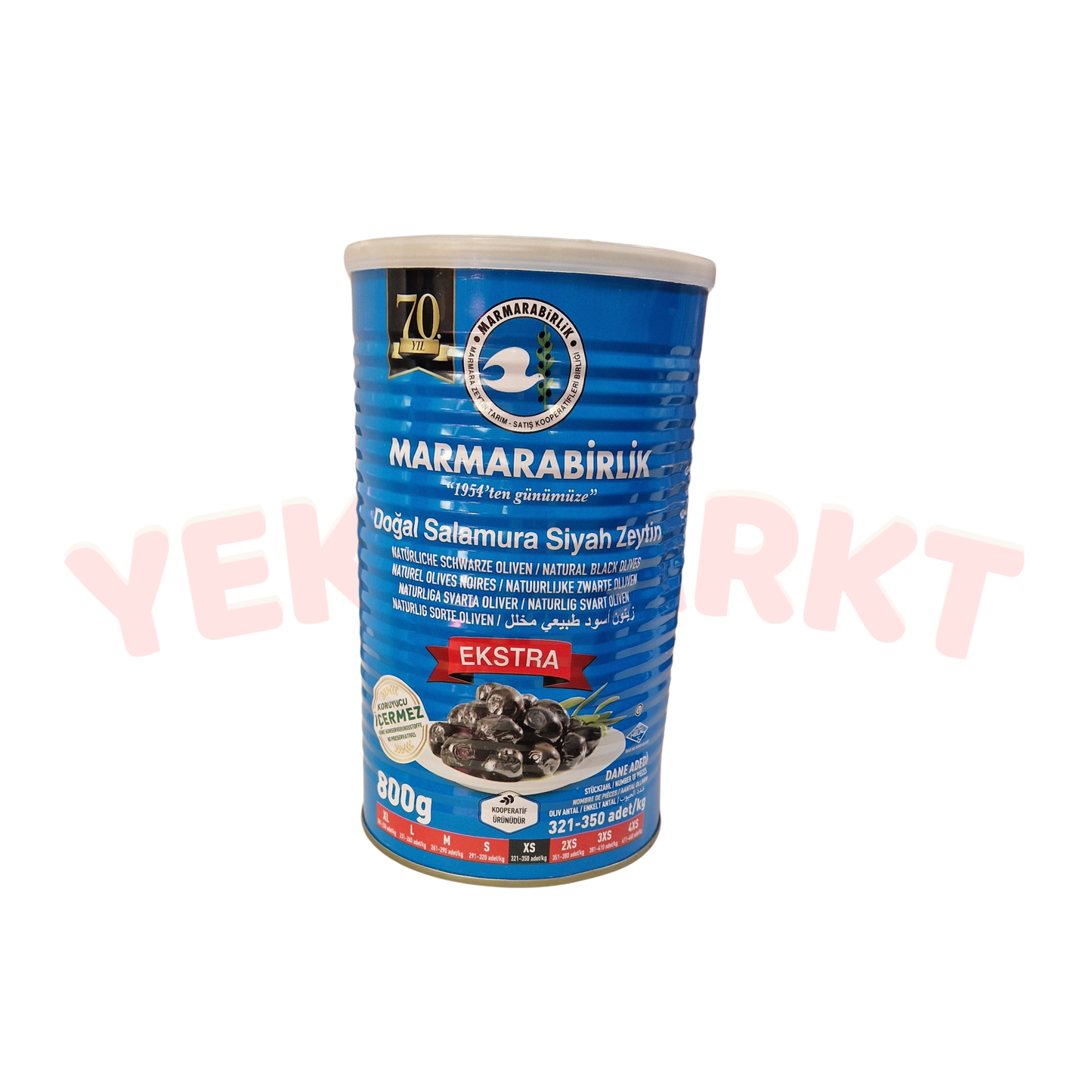 800 GR. NATÜRLICHE SCHWARZE OLIVEN (XS)