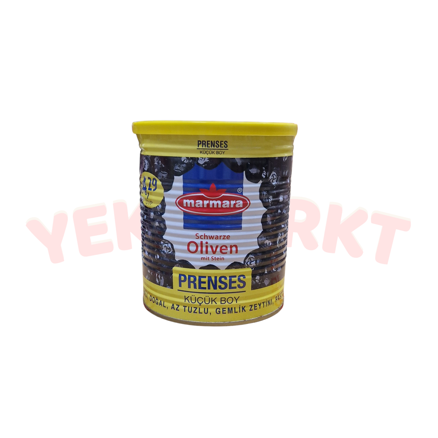 Marmara Prenses Gemlik Schwarze Oliven - Siyah Zeytin Kücük Boy Az Tuzlu 400g