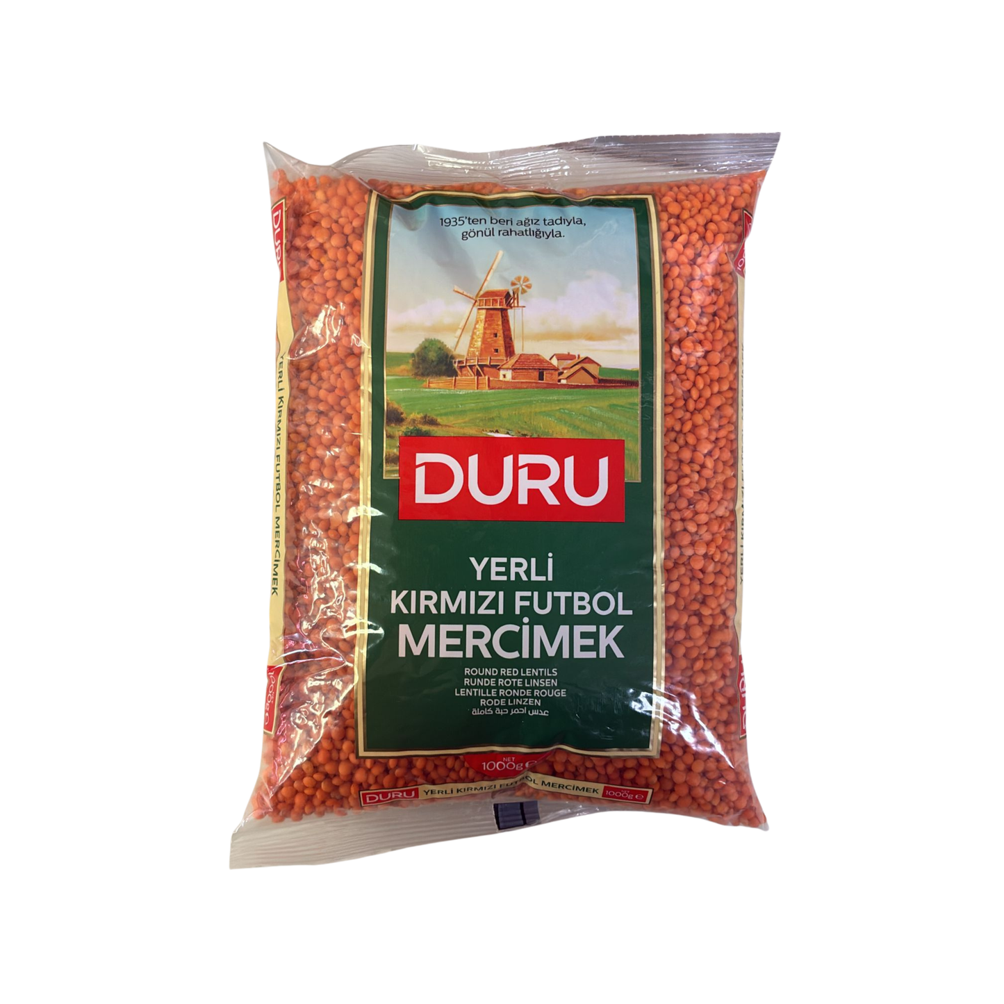 Duru Lokale rote Fußballlinsen 1 Kg - Duru Kirmizi Futbol Mercimek 1 Kg