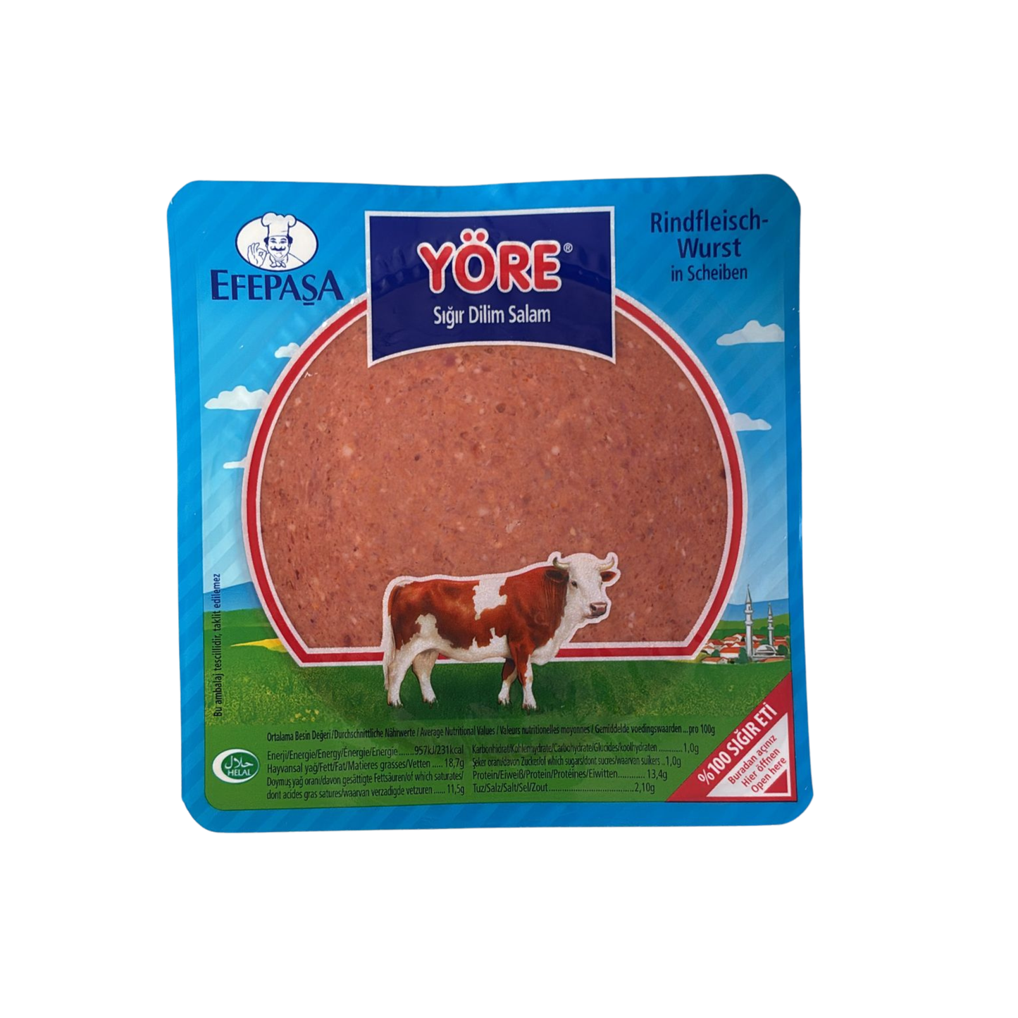 YÖRE Rindfleischwurst in Scheiben - Efepasa Yöre Salam