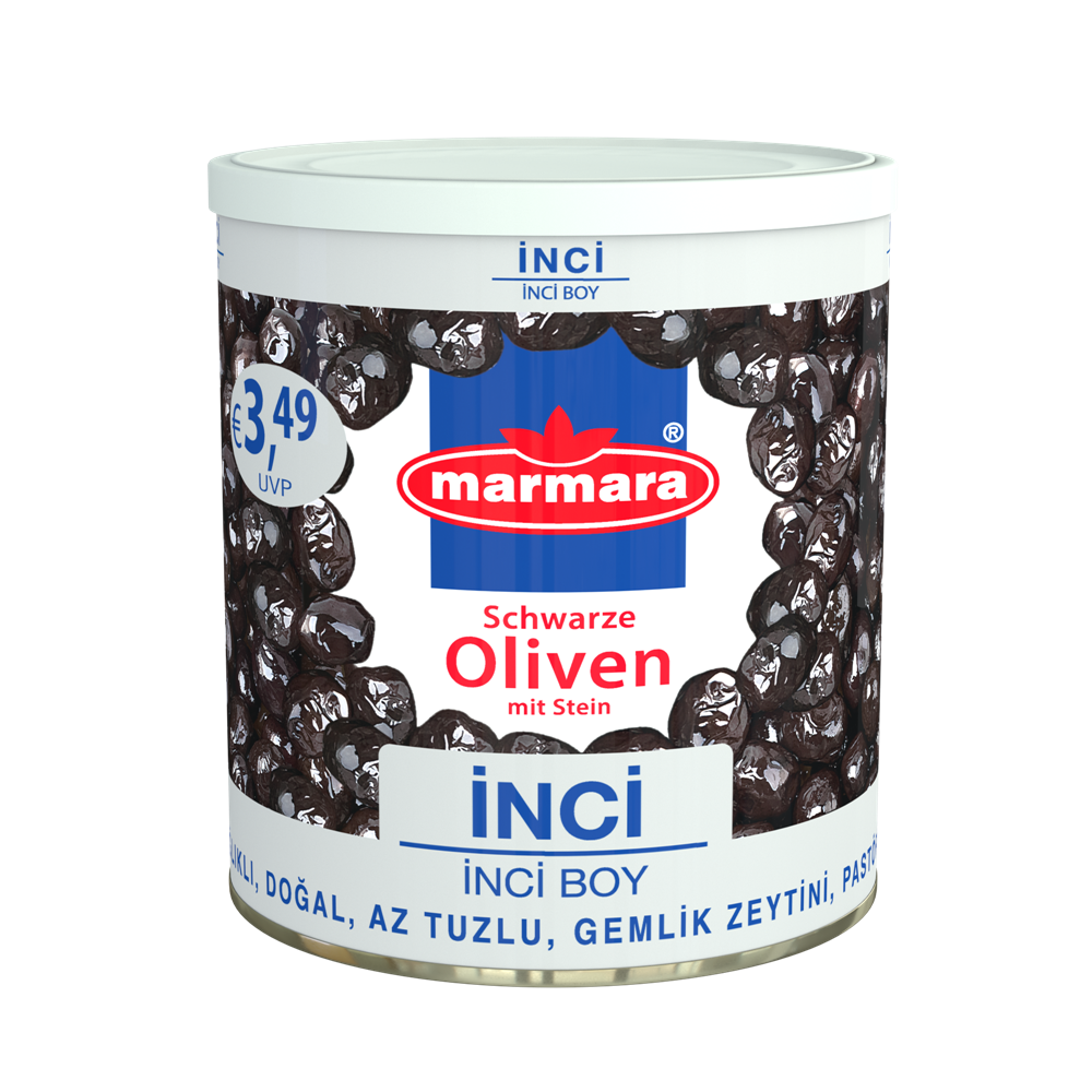 Marmara Inci Gemlik Schwarze Oliven - Siyah Zeytin 400g