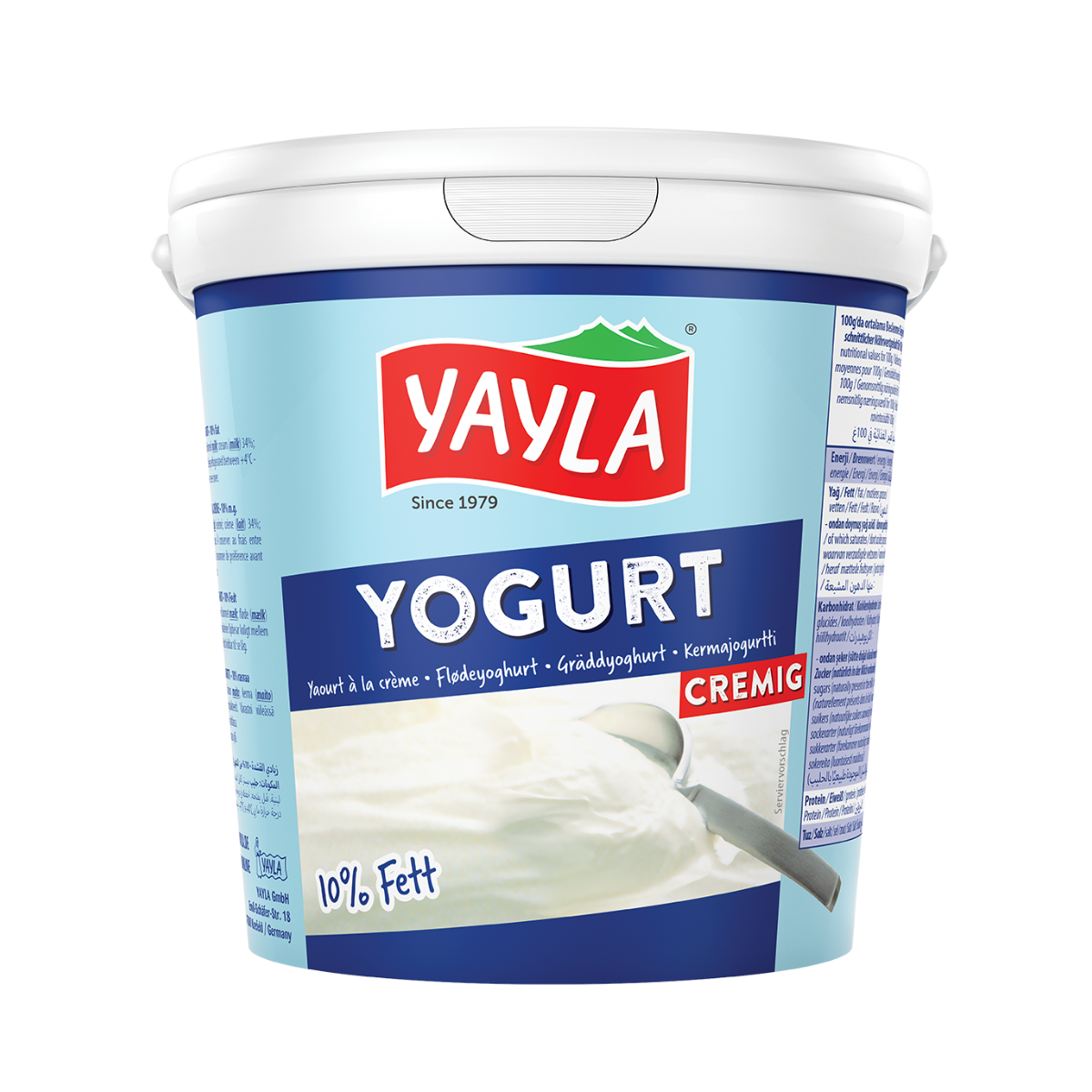 Yayla Sahnejoghurt nach türki­scher Art (10% Fett) 1kg - Yayla Süzme Yogurt 10%, 1Kg