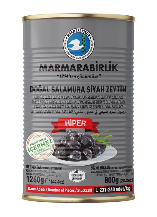 800 GR. NATÜRLICHE SCHWARZE OLIVEN (L)