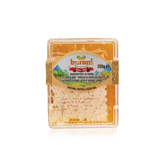 Buram Wabenhonig – Wabenstück in Blütenhonig (250g)