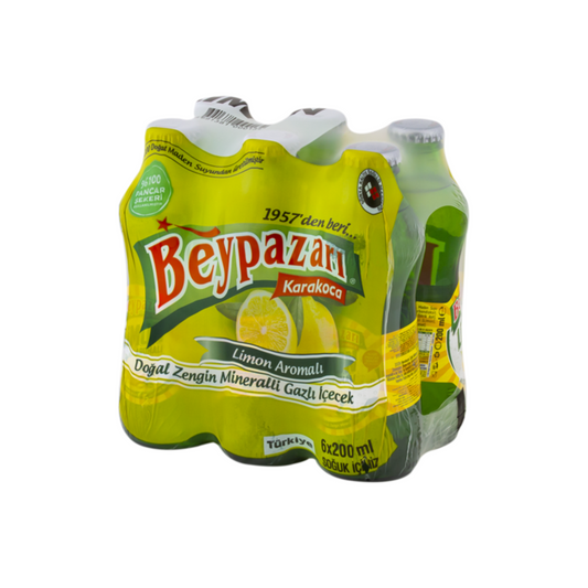 Beypazarı Limon – Zitronenaromatisiertes Mineralwasser (6x200ml Glasflaschen)