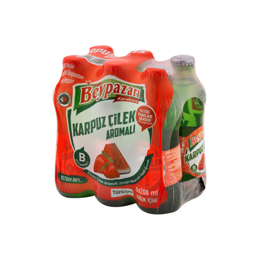 Beypazarı Karpuz-Çilek – Aromatisiertes Mineralwasser mit Wassermelone & Erdbeere (6x200ml)
