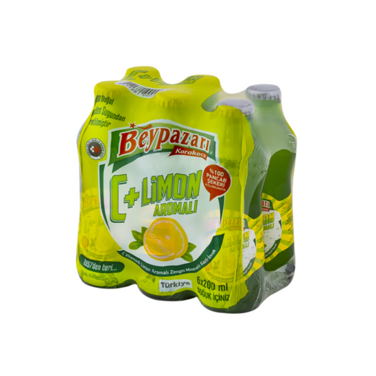 Beypazarı C+ Limon – Zitronen-Mineralwasser mit Vitamin C (6x200ml Glasflaschen)
