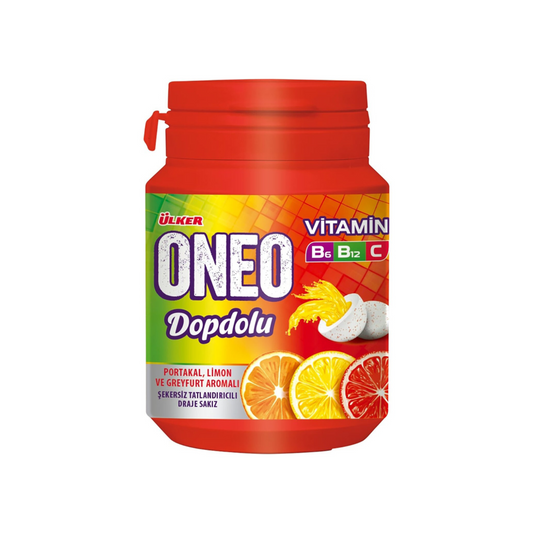 Ülker ONEO Dopdolu Vitamin Gum - Orange, Lemon, and Grapefruit Flavor