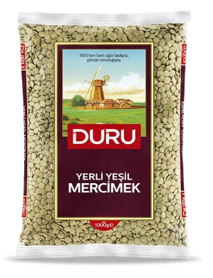 Duru Lokale grüne Linsen 1 Kg - Duru Yerli Yesil Mercimek 1 Kg