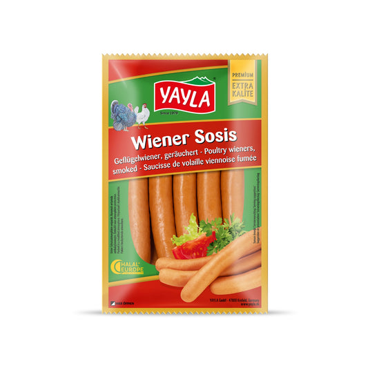 YAYLA Wiener Sosis – Geflügelwiener, geräuchert | 400g