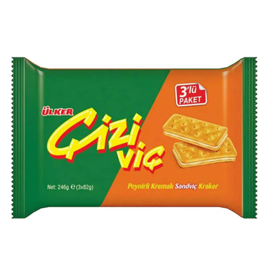 Ülker Çizi Viç Cracker mit Käsecreme – 3er Pack / Ülker Çizi Viç Peynirli Kremalı Kraker – 3’lü Paket