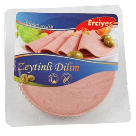 Erciyes Geflügelfleischwurst mit Oliven 200g - Erciyes Zeytinli Dilim 200g