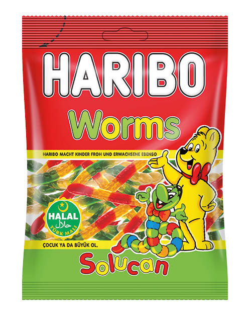 Helal Haribo Worms 100gr
