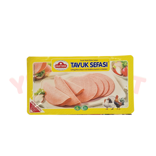 Egetürk Geflügelfleischwurst mit Rindfleischanteil in Scheiben - Egetürk Dilim Tavuk Sefasi