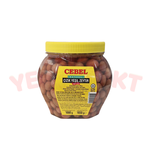 XS Kaliber 321-350 Zerkratzte grüne Oliven 1000 Gr