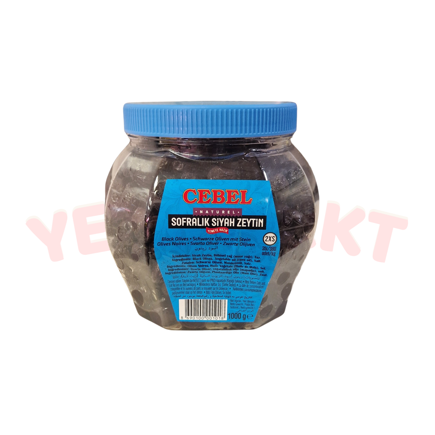 2XS Kaliber 351-380 Schwarze Oliven 1000 Gr