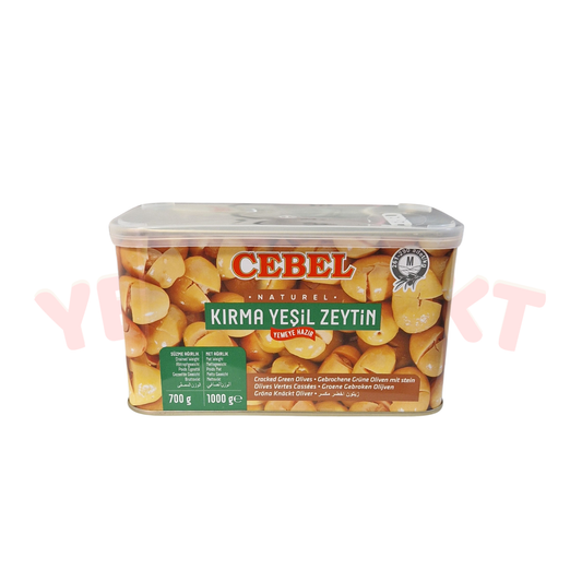 M Kaliber 261-290 Zerkleinerte grüne Oliven ca. 700 g