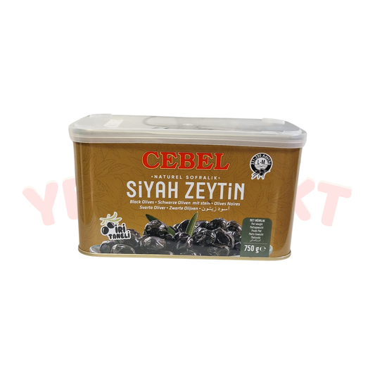 L-M Kaliber 231-290 Grobkörnige schwarze Oliven ca. 750 g