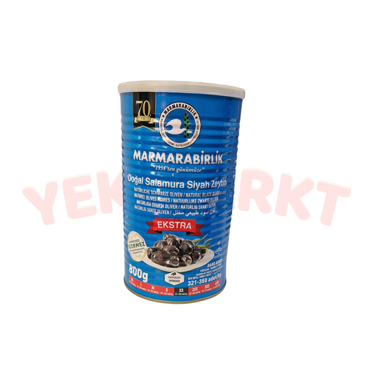 800 GR. NATÜRLICHE SCHWARZE OLIVEN (XS)