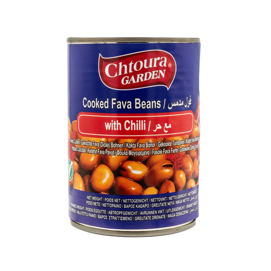 Chtoura Garden Foul Medammas mit Chili 400g / Chtoura Garden Acılı Haşlanmış Bakla 400g