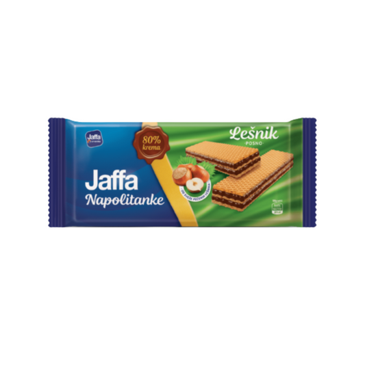 Jaffa Napolitanke Lešnik – Waffeln mit Haselnusscreme (80 % Füllung) | Jaffa Fındıklı Gofret