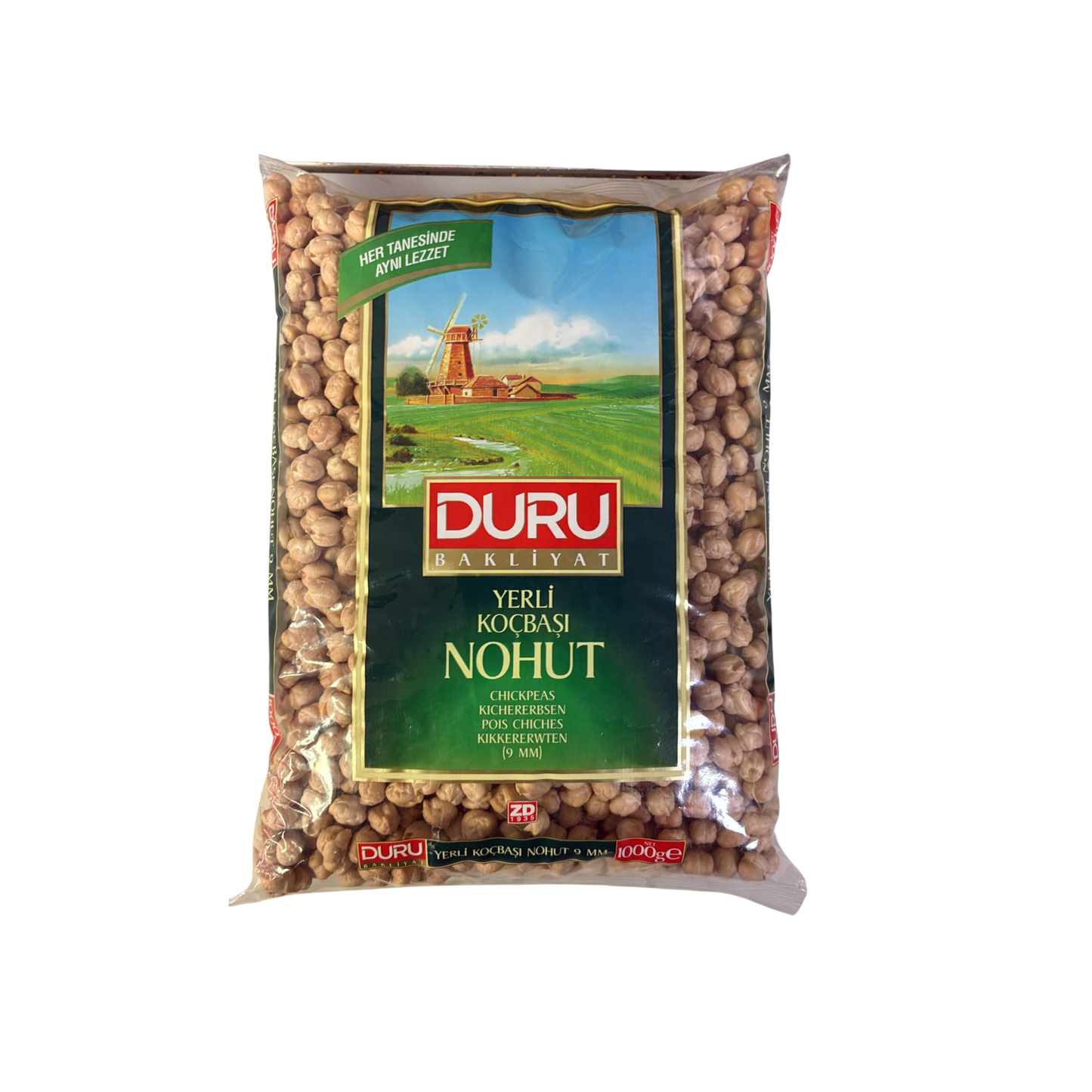 Lokale Widderkopf-Kichererbsen (9 mm) 1 Kg - Duru Yerli Kocbasi Nohut 1 kg