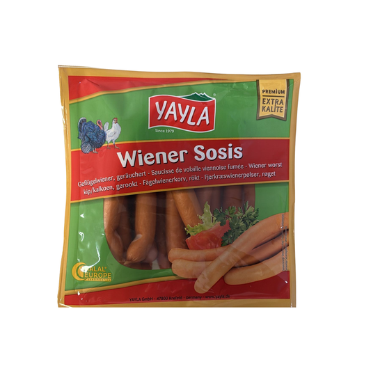 YAYLA Wiener Sosis 680g – Geflügelwiener, geräuchert 680g