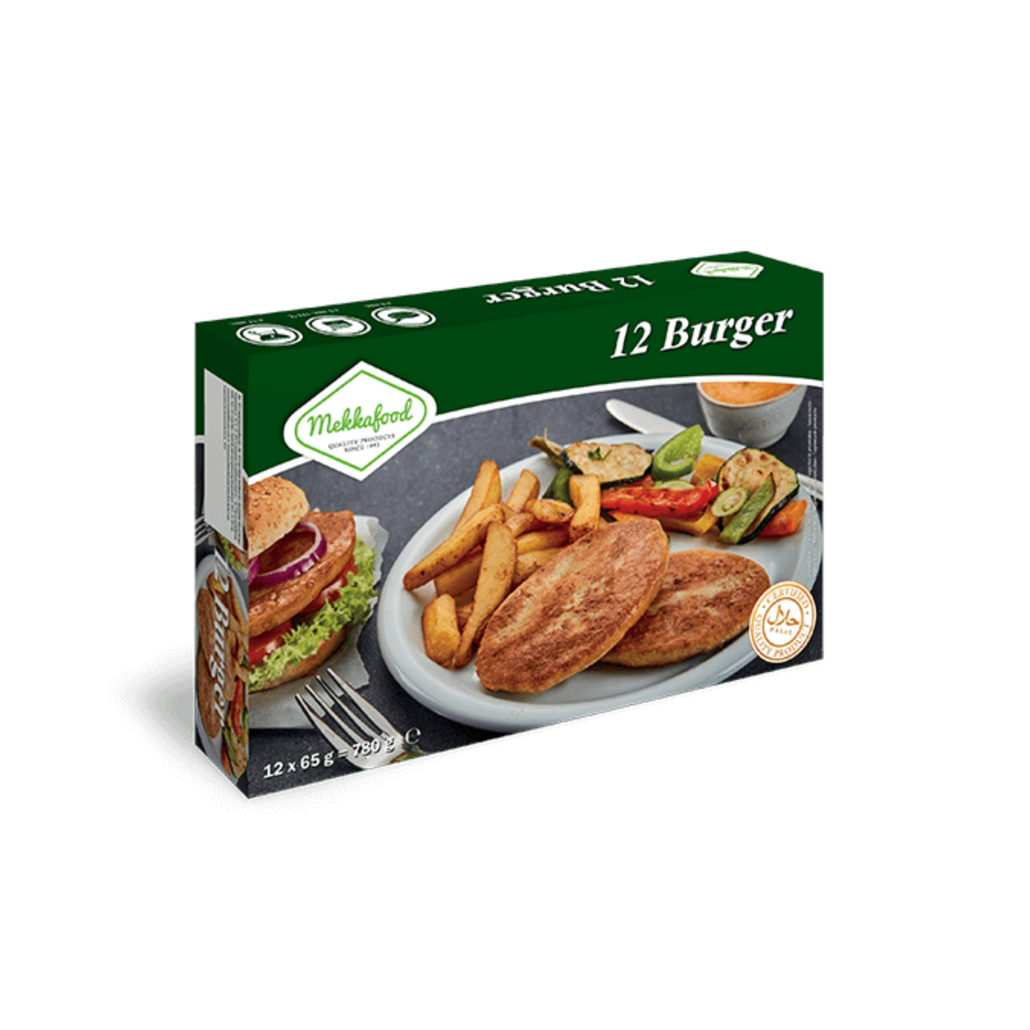 Mekkafood 12 Burger - Mekkafood Tavuk Burger 12 Adet