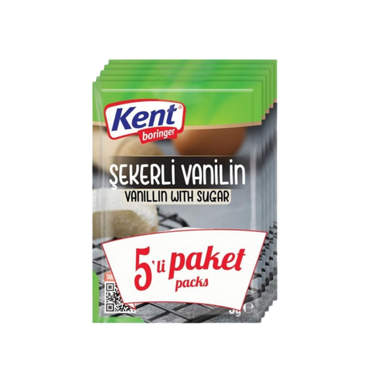 Kent Vanillin Zucker 5 x10g - Kent Şekerli Vanilin 5x10g