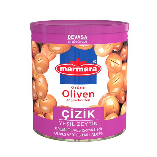 Marmara Devasa Grüne Oliven (Angeschnitten) - Yesil Zeytin Cizik 400g