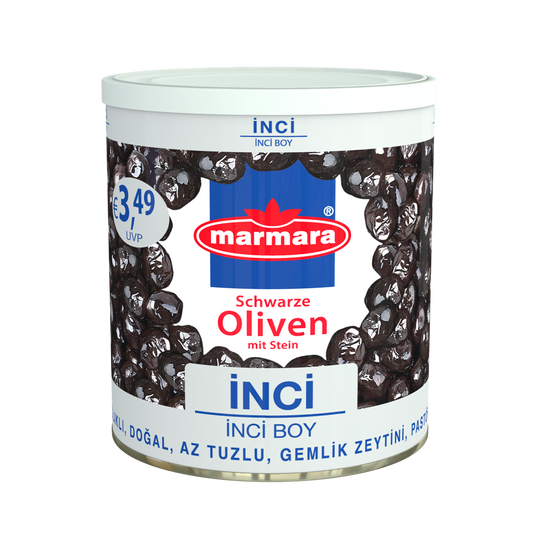 Marmara Inci Gemlik Schwarze Oliven - Siyah Zeytin 400g